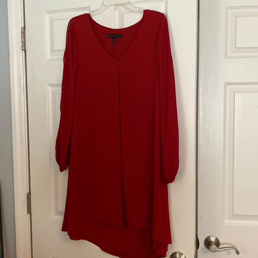 Dark red dress